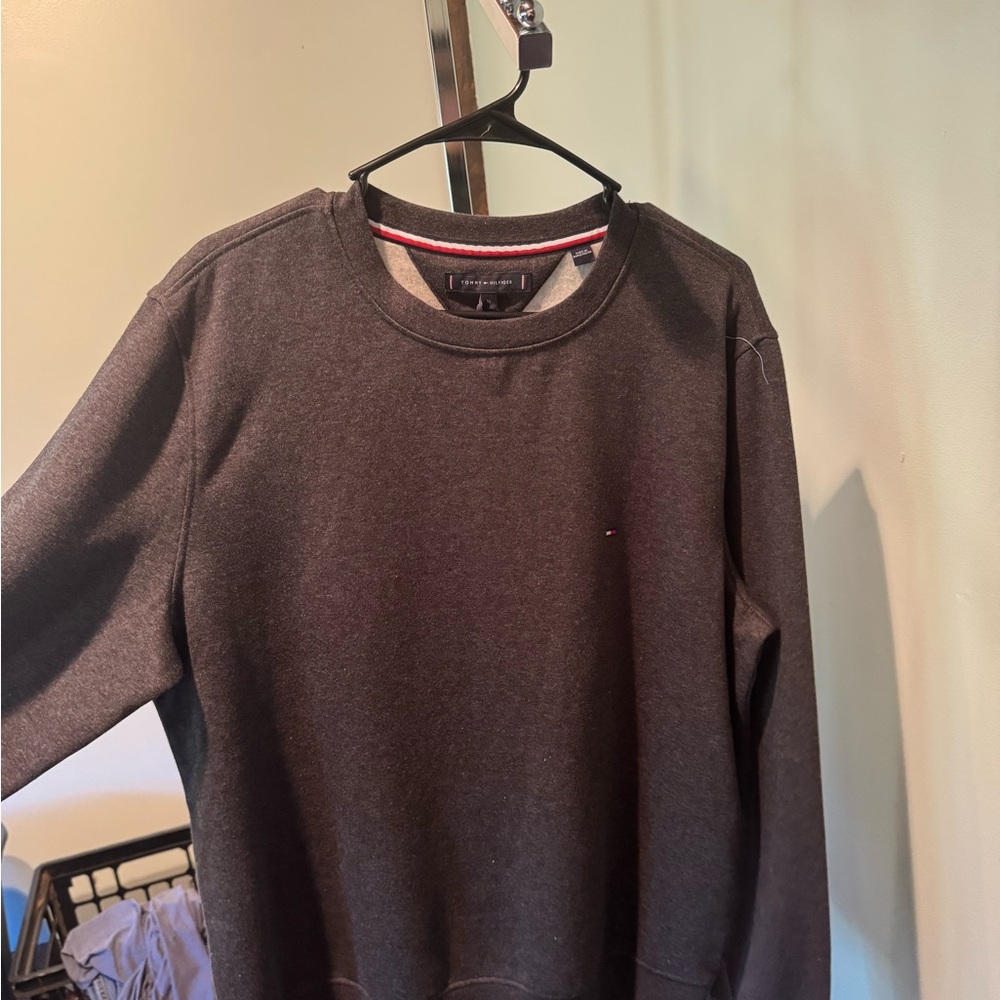 Tommy Hilfiger Men's Charcoal Crewneck Sweater